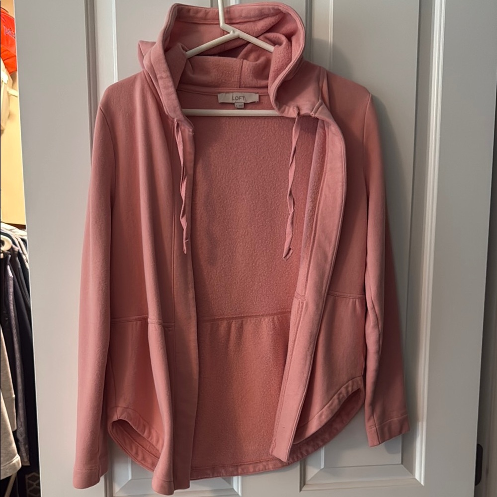 LOFT Blush Pink Hooded Jacket